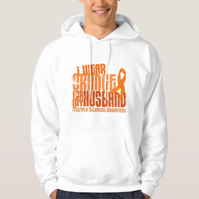 Ich trage orange Ehemann 6,4 Hoodie (Vorderseite)