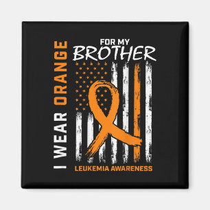 Ich trage Orange für Brother Leukämie Awareness Am Magnet