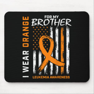 Ich trage Orange für Brother Leukämie Awareness Am Mousepad