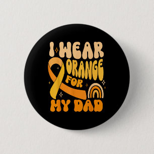 Ich trage Orange für das Bewusstsein für Krebs mei Button
