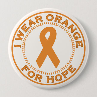 Ich trage Orange für Hoffnung Button