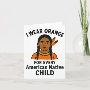 Ich trage Orange für jede amerikanische Kindereinh Karte