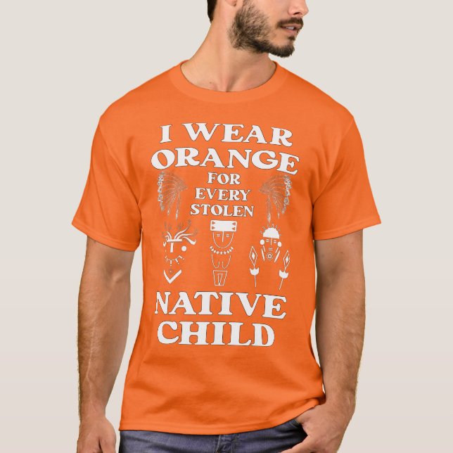 Ich trage Orange für jedes amerikanische Kind T-Shirt (Vorderseite)