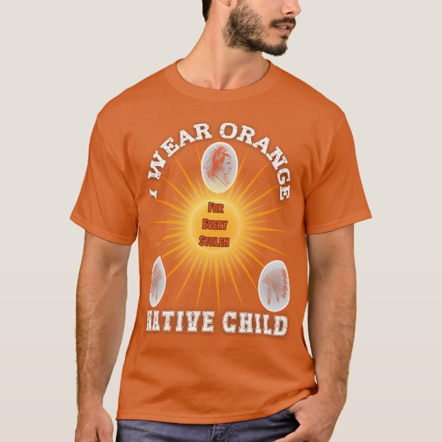 Ich trage Orange für jedes indische Kind. T-Shirt (Vorderseite)