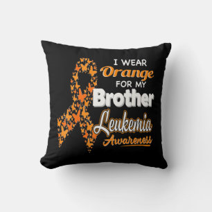 Ich trage Orange für mein Bruder Leukämie Bewussts Kissen