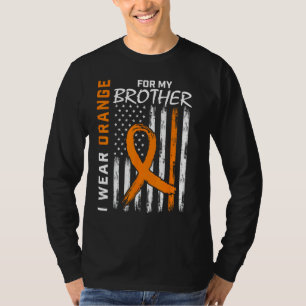 Ich trage Orange für mein Bruder Leukämie Bewussts T-Shirt