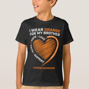 Ich trage Orange für mein Bruder Leukämie Bewussts T-Shirt