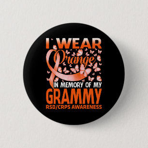Ich trage Orange für mein Grammy Rsd Crps Bewussts Button