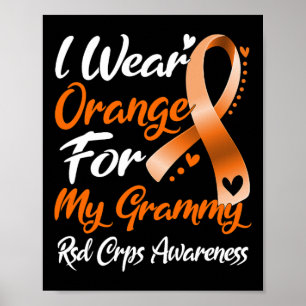 Ich trage Orange für mein Grammy Rsd Crps Bewussts Poster