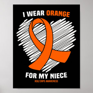 Ich trage Orange für mein Nichte Rsdcrps Bewusstse Poster