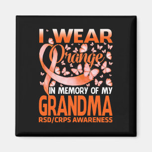 Ich trage Orange für mein Oma Rsd Crps Bewusstsein Magnet