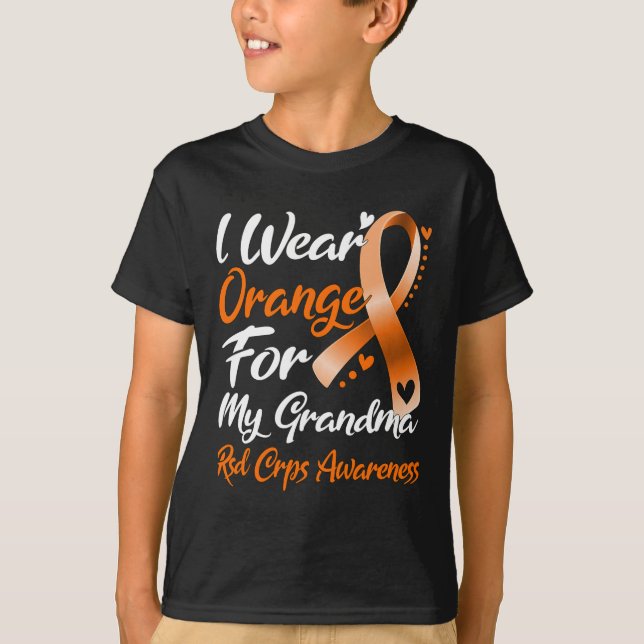 Ich trage Orange für mein Oma Rsd Crps Bewusstsein T-Shirt (Vorderseite)