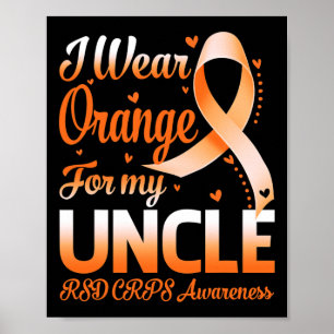 Ich trage Orange für mein Onkel Rsd Crps Sensibili Poster
