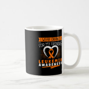 Ich trage Orange für mein Opa Leukämie Bewusstsein Kaffeetasse