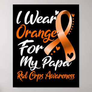 Ich trage Orange für mein Papa Rsd Crps Bewusstsei Poster