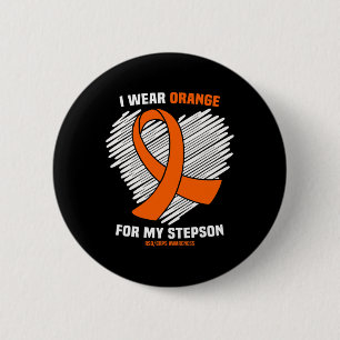 Ich trage Orange für mein Stepson Rsdcrps Bewussts Button