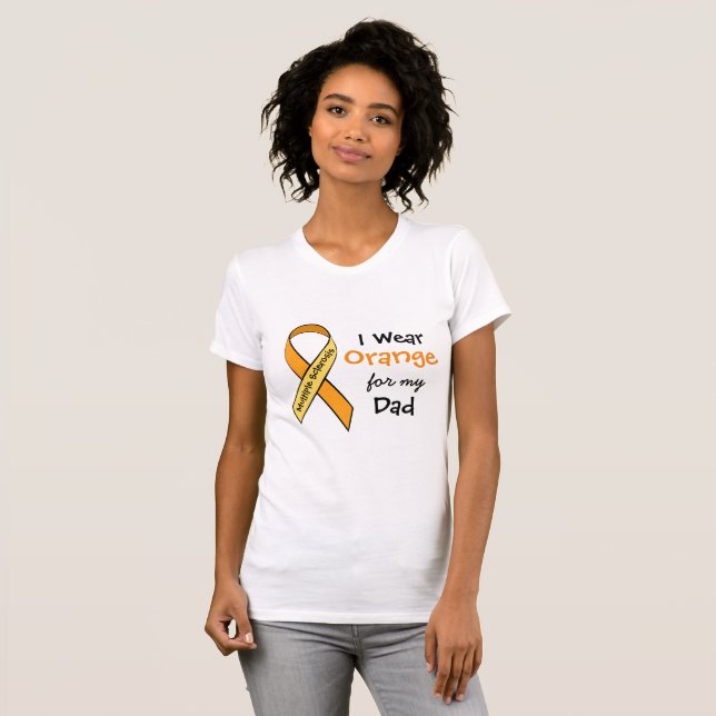 Ich trage Orange für mein Vater MS Awareness Shirt (Vorne ganz)