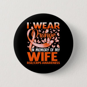Ich trage Orange für meine Ehefrau Rsd Crps Bewuss Button