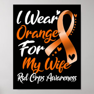 Ich trage Orange für meine Ehefrau RSD Crps Bewuss Poster