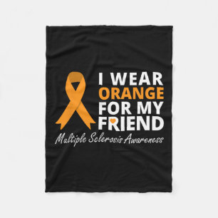 Ich trage Orange für meine Freundin Frau Awareness Fleecedecke