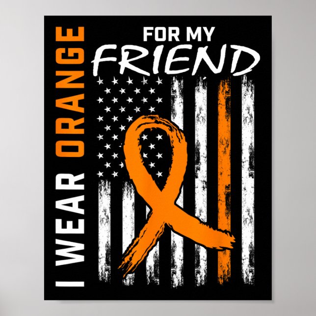 Ich trage Orange für meine Freundin Leukämie Aware Poster (Vorne)