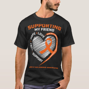 Ich trage Orange für meine Freundin Multiple Skler T-Shirt