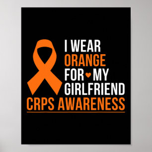 Ich trage Orange für meine Freundin Rsd Crps Bewus Poster