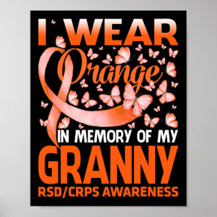 Ich trage Orange für meine Granny Rsd Crps Bewusst Poster