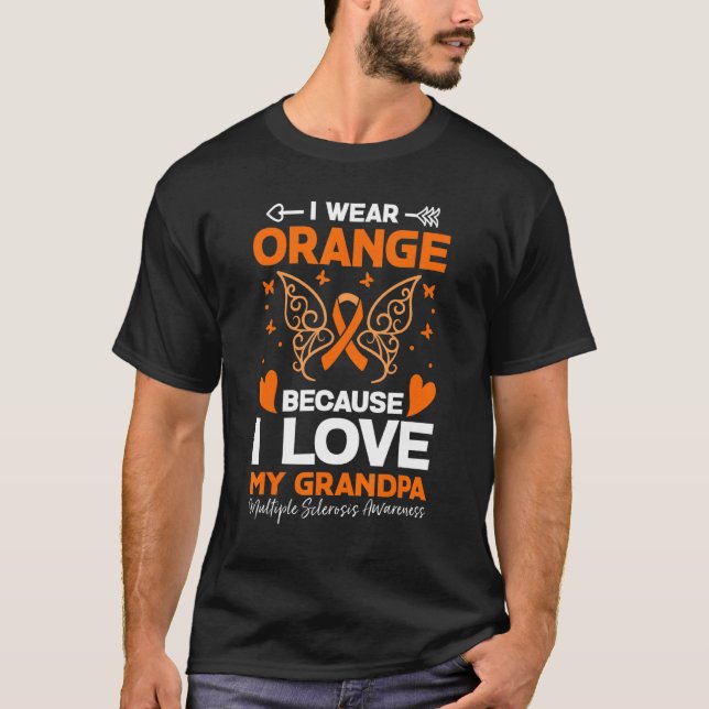 Ich trage Orange für meine Großmutter MS Multiple  T-Shirt (Vorderseite)