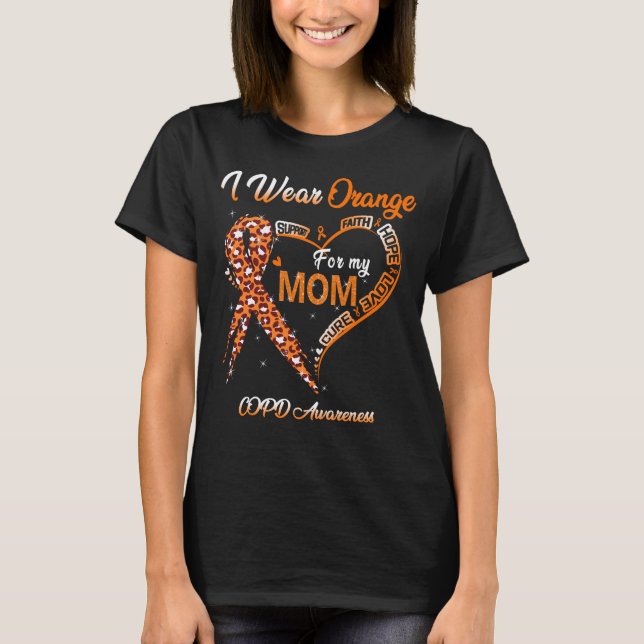 Ich trage Orange für meine Mama COPD Awareness T-Shirt (Vorderseite)