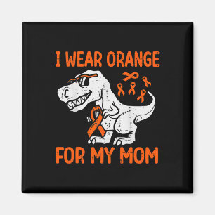 Ich trage Orange für meine Mama Dinosaurier Multip Magnet