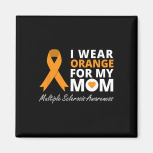 Ich trage Orange für meine Mama Frau Awareness Rib Magnet