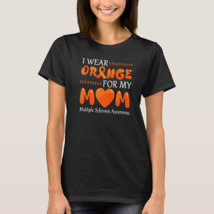 Ich trage Orange für meine Mama Frau Awareness Rib T-Shirt