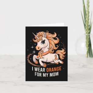 Ich trage Orange für meine Mama Unicorn Frau Aware Karte