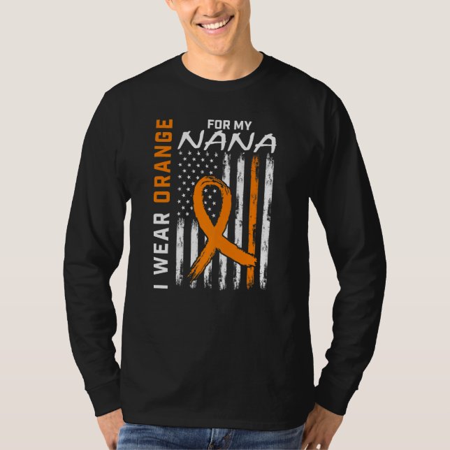 Ich trage Orange für meine Nana-Multipler Sklerose T-Shirt (Vorderseite)