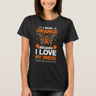 Ich trage Orange für meine Nichte MS Multiple Skle T-Shirt