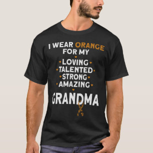 Ich trage Orange für meine Oma Leukämie Awareness T-Shirt