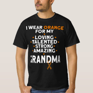 Ich trage Orange für meine Oma Leukämie Bewusstsei T-Shirt