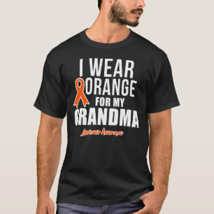Ich trage Orange für meine Oma Leukämie Bewusstsei T-Shirt