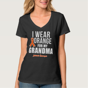 Ich trage Orange für meine Oma Leukämie Bewusstsei T-Shirt