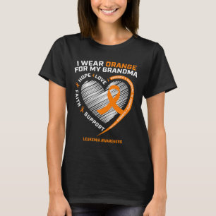 Ich trage Orange für meine Oma Leukämie Krebsgesch T-Shirt