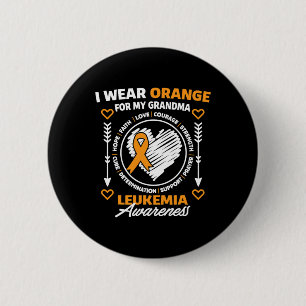 Ich trage Orange für meine Oma Nana Button