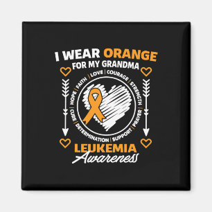Ich trage Orange für meine Oma Nana Magnet
