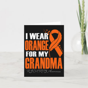Ich trage Orange für meine Oma Rsd Crps Awareness Karte