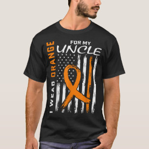 Ich trage Orange für meine Onkel Leukämie Krebs T-Shirt