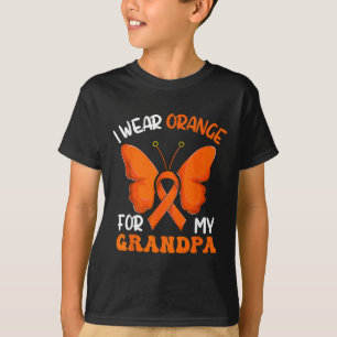 Ich trage Orange für meine Opa-Butterfly-Leukämie- T-Shirt