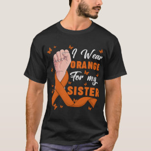 Ich trage Orange für meine Schwester Leukämie Bewu T-Shirt