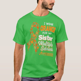 Ich trage Orange für meine Schwester Multiple Skle T-Shirt