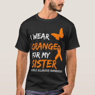 Ich trage Orange für meine Schwester Multiple Skle T-Shirt