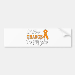 Ich trage Orange für meine Schwester (orange Band Autoaufkleber